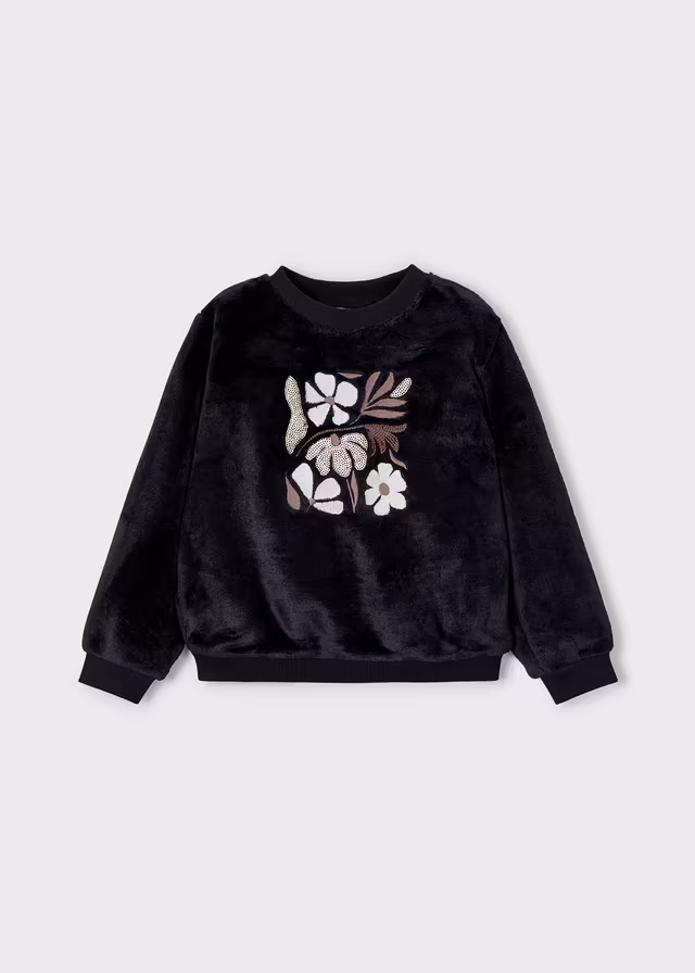 Pullover pelito Negro 04432 Mayoral