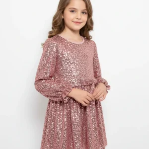 Vestido Rosa lentejuelas 05531 Abel y Lula