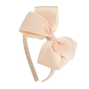 Diadema lazo mariposas puntas grosgrain Salmon Siena