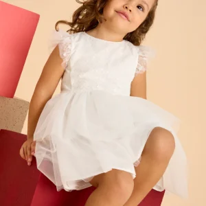 Vestido Tul lentejuelas Crudo Mayoral 3914