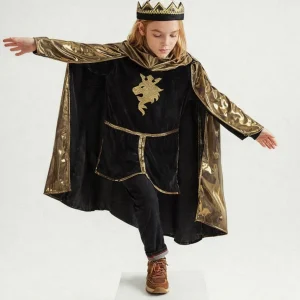 Disfraz de Capa de  Caballero Medieval Dorado- GREAT PRETENDERS