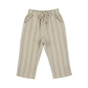 Pantalón Baggi a rayas con bolsillo Sand -TINY FISH