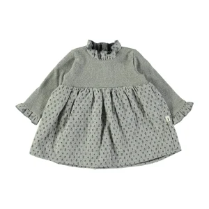 Vestido gris espiga  - PETIT INDI