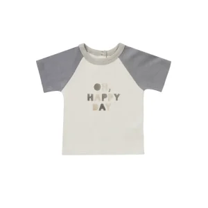 Camiseta Ranglan Block Color OH, HAPPY DAY- QUINCY MAE