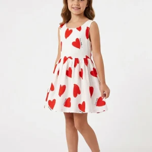 Vestido niña corazones rojos Miranda – algodón 100% 0624